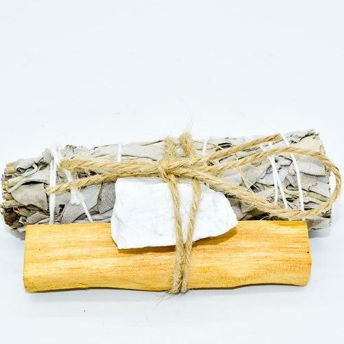 Palo Santo, Sage &amp; Crystal Smudging Bundle