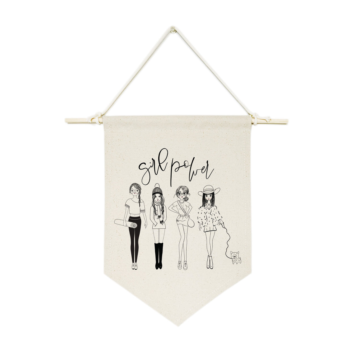 Girl Power Hanging Wall Banner