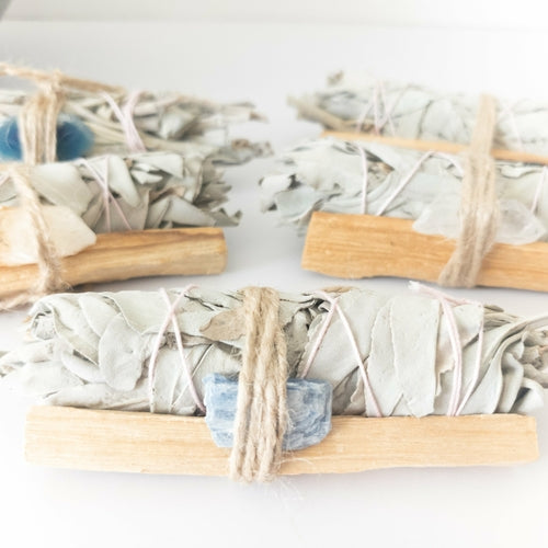 Palo Santo, Sage &amp; Crystal Smudging Bundle