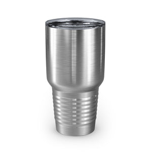 Metanoia - 30oz Circular Branches Ringneck Tumbler in Stainless Steel - Back View