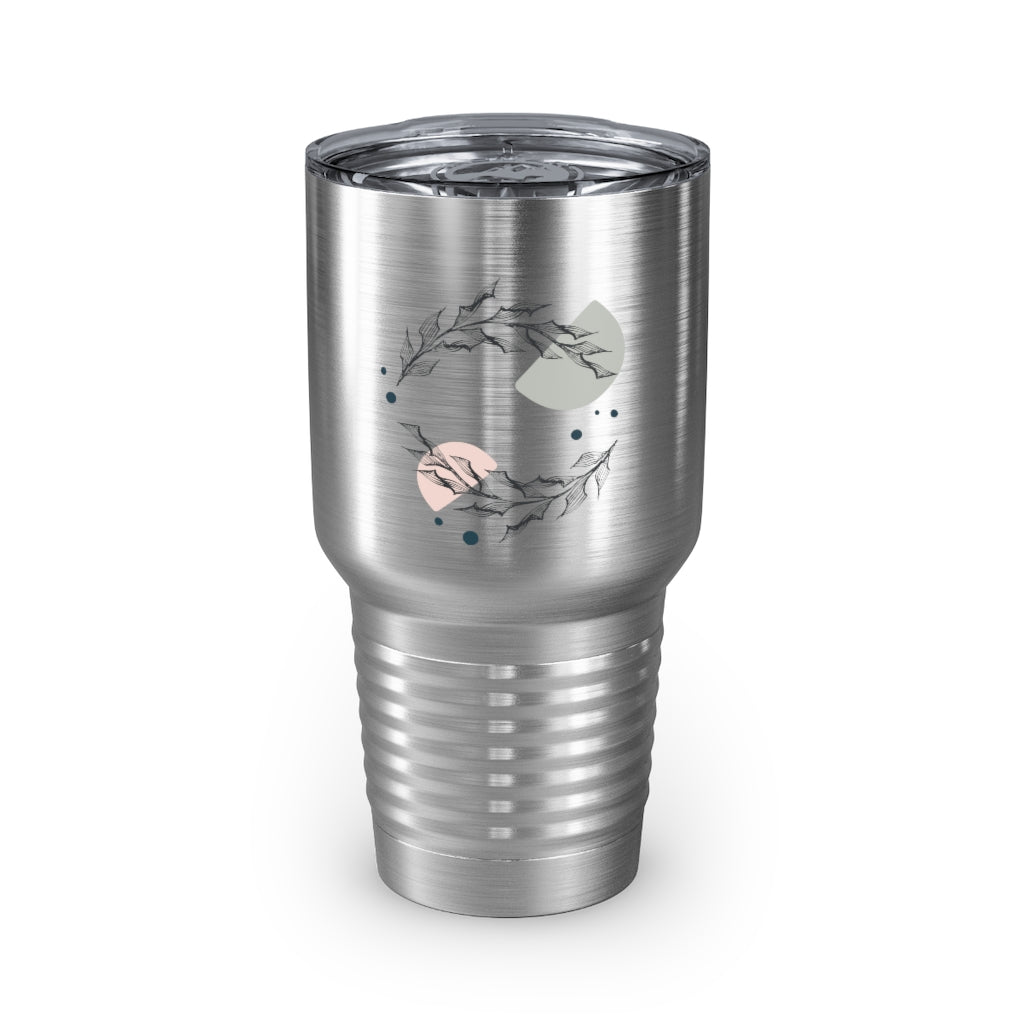 Metanoia - 30oz Circular Branches Ringneck Tumbler in Stainless Steel - Front View