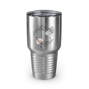 Metanoia - 30oz Circular Branches Ringneck Tumbler in Stainless Steel - Front View