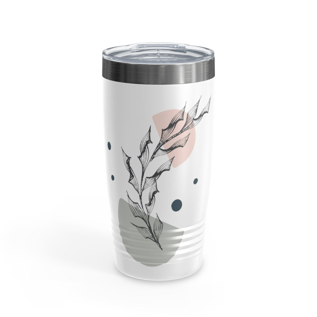 Metanoia Wellness - 20oz Half Moon Branch Ringneck White Tumbler - Front View