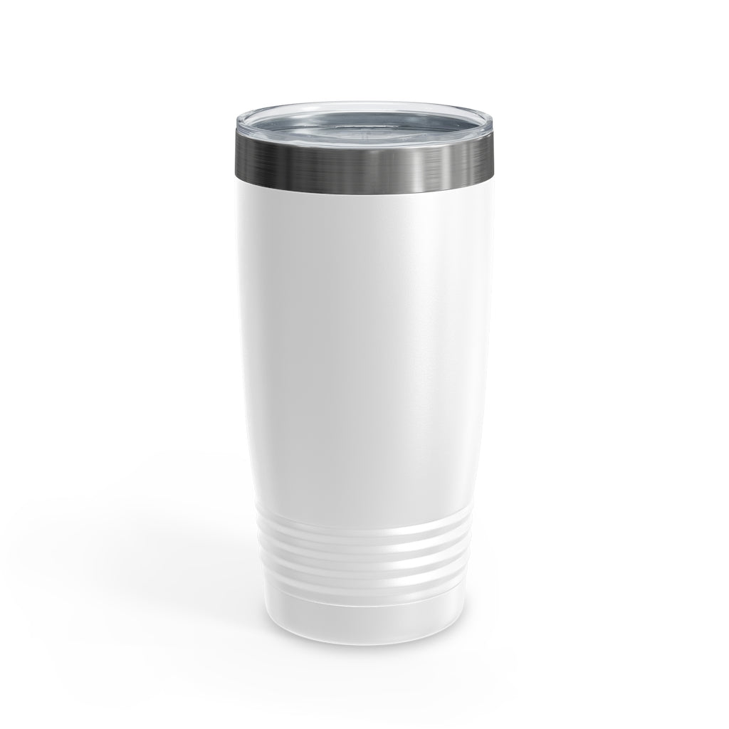 Metanoia Wellness - 20oz Infinity Leaves Ringneck White Tumbler - Back View