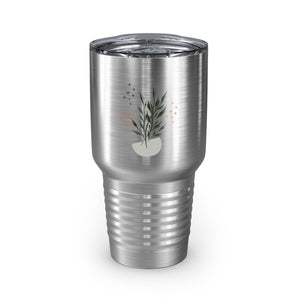 Metanoia Wellness - 30oz Branches in Bowl Ringneck Tumbler in Stainless Steel - Front View