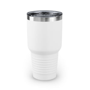Metanoia Wellness - 30oz Branches in Bowl Ringneck Tumbler in White - Back View