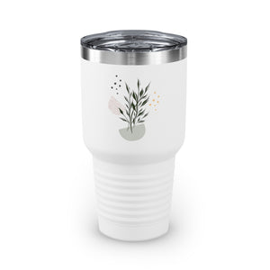 Metanoia Wellness - 30oz Branches in Bowl Ringneck Tumbler in White - Front View