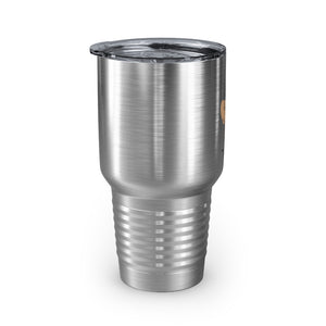 Metanoia Wellness - 30oz Infinity Leaves Ringneck Tumbler in Stainless Steel - Right Side View