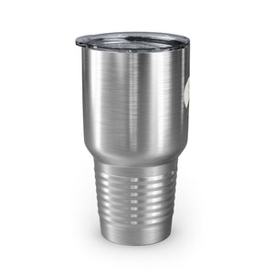 Metanoia Wellness - 30oz Saddle Leaves Ringneck Tumbler in Stainless Steel - Right Side View