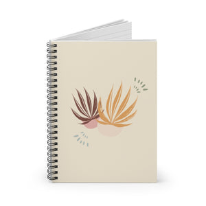 Metanoia Wellness - Autumn Palms Spiral Notebook - Opened