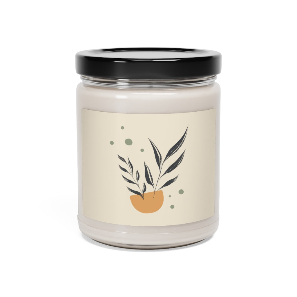 Metanoia Wellness - Black Leaves in Bowl Scented Soy Wax Candle - Closed