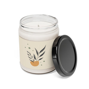 Metanoia Wellness - Black Leaves in Bowl Scented Soy Wax Candle - Open