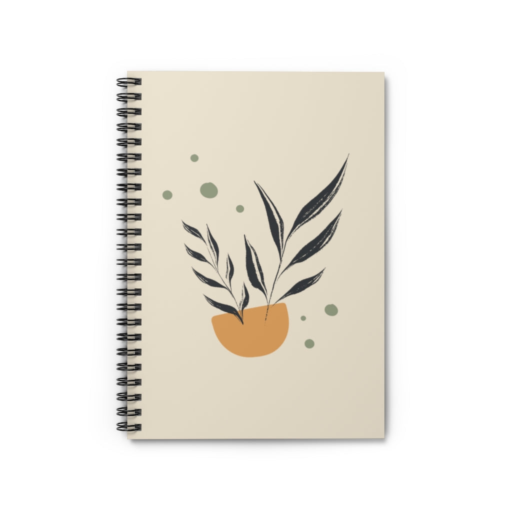 Metanoia Wellness - Black Leaves in Bowl Spiral Notebook
