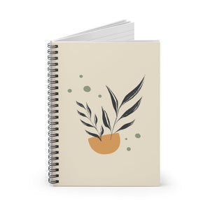 Metanoia Wellness - Black Leaves in Bowl Spiral Notebook