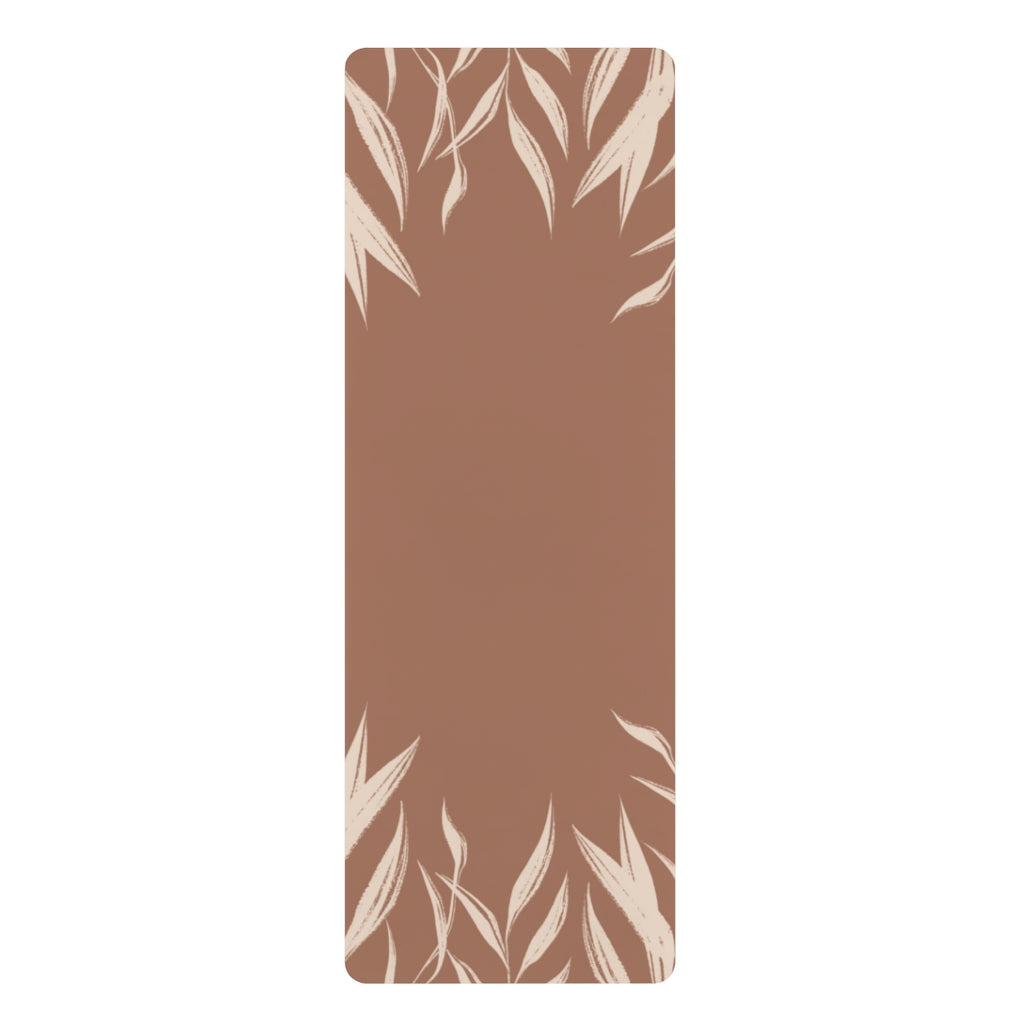 Metanoia Wellness - Brick Leaves Rubber Yoga Mat - Front View