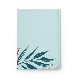 Metanoia Wellness - Bright Teal Palms Hardcover Journal - Front View