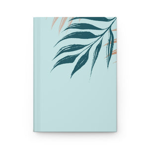 Metanoia Wellness - Bright Teal Palms Hardcover Journal - Front View
