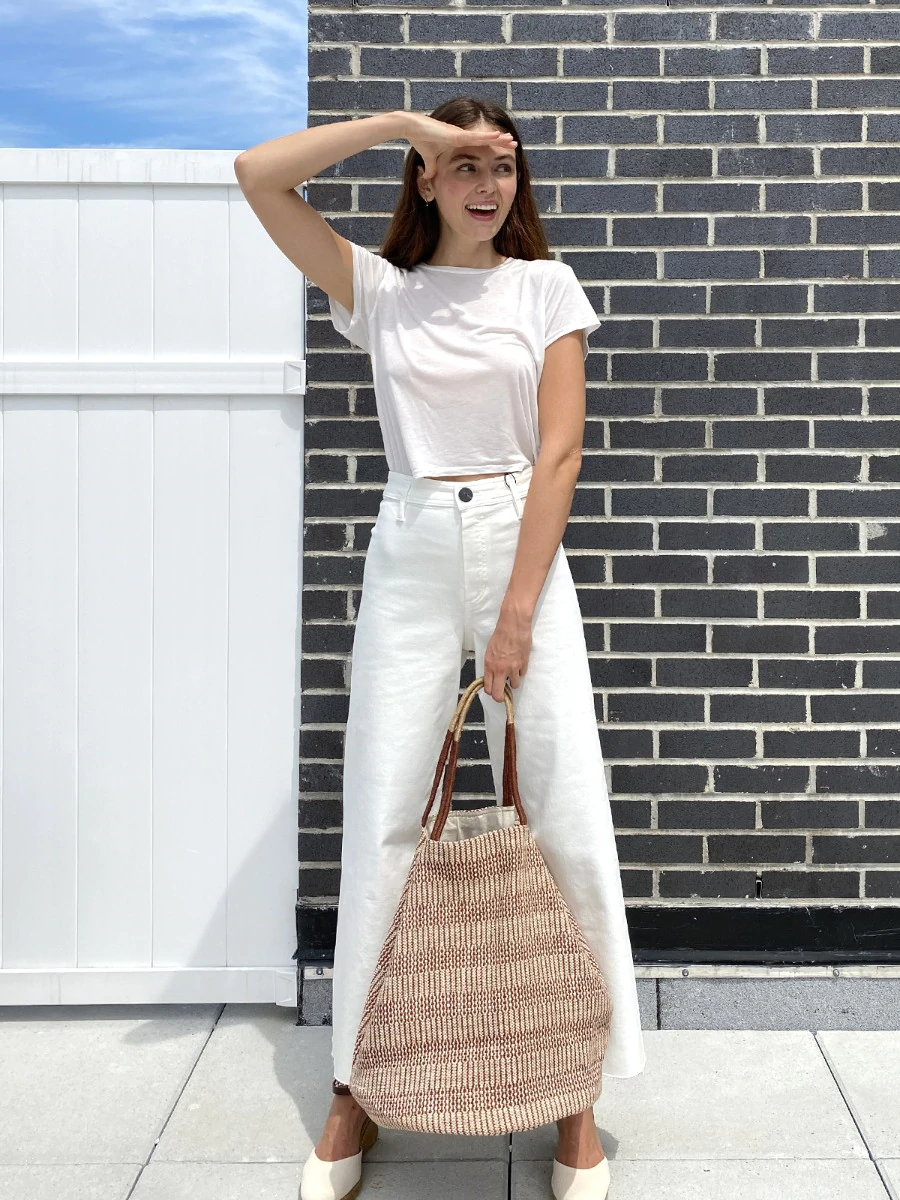 Metanoia Wellness - Dobi Large Shoulder Tote Bag - Brown on Model