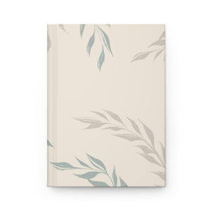 Metanoia Wellness - Ecru Windy Leaves Hardcover Journal - Front View