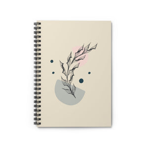 Metanoia Wellness - Half Moon Leaves Spiral Notebook - Front View