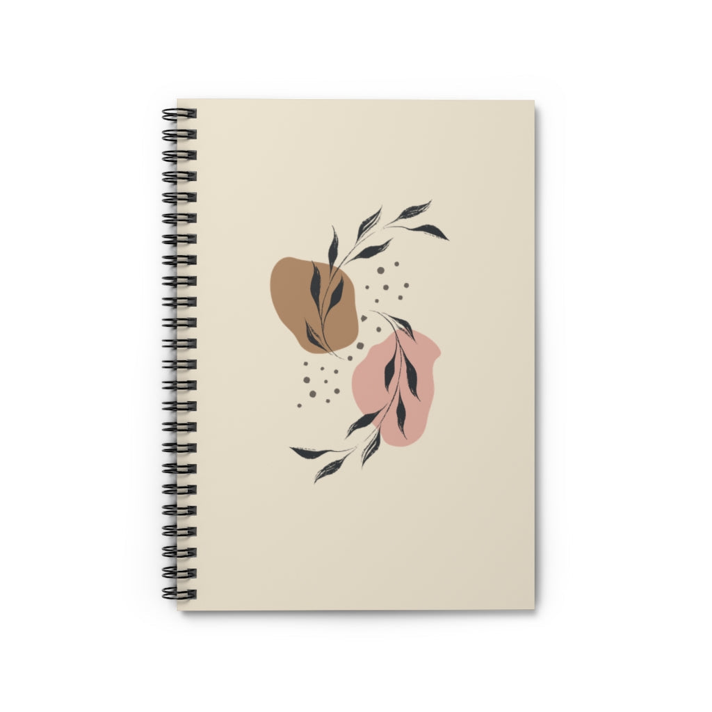 Metanoia Wellness - Infinity Leaves Spiral Notebook - Front View