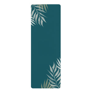 Metanoia Wellness - Peacock Palms Rubber Yoga Mat - Front View