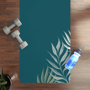 Metanoia Wellness - Peacock Palms Rubber Yoga Mat - In Use