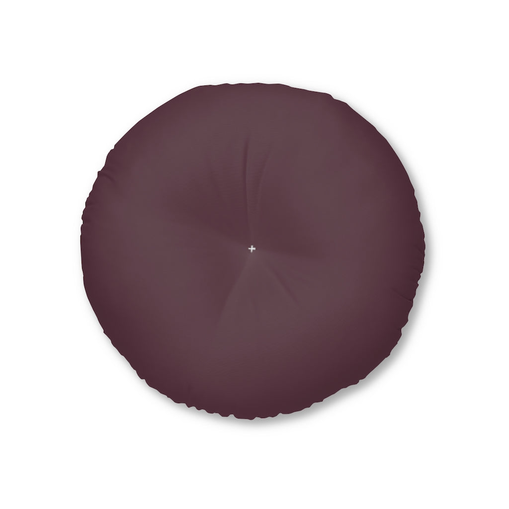 Metanoia Wellness - Round Tufted Floor Pillow - Plum - 26x26