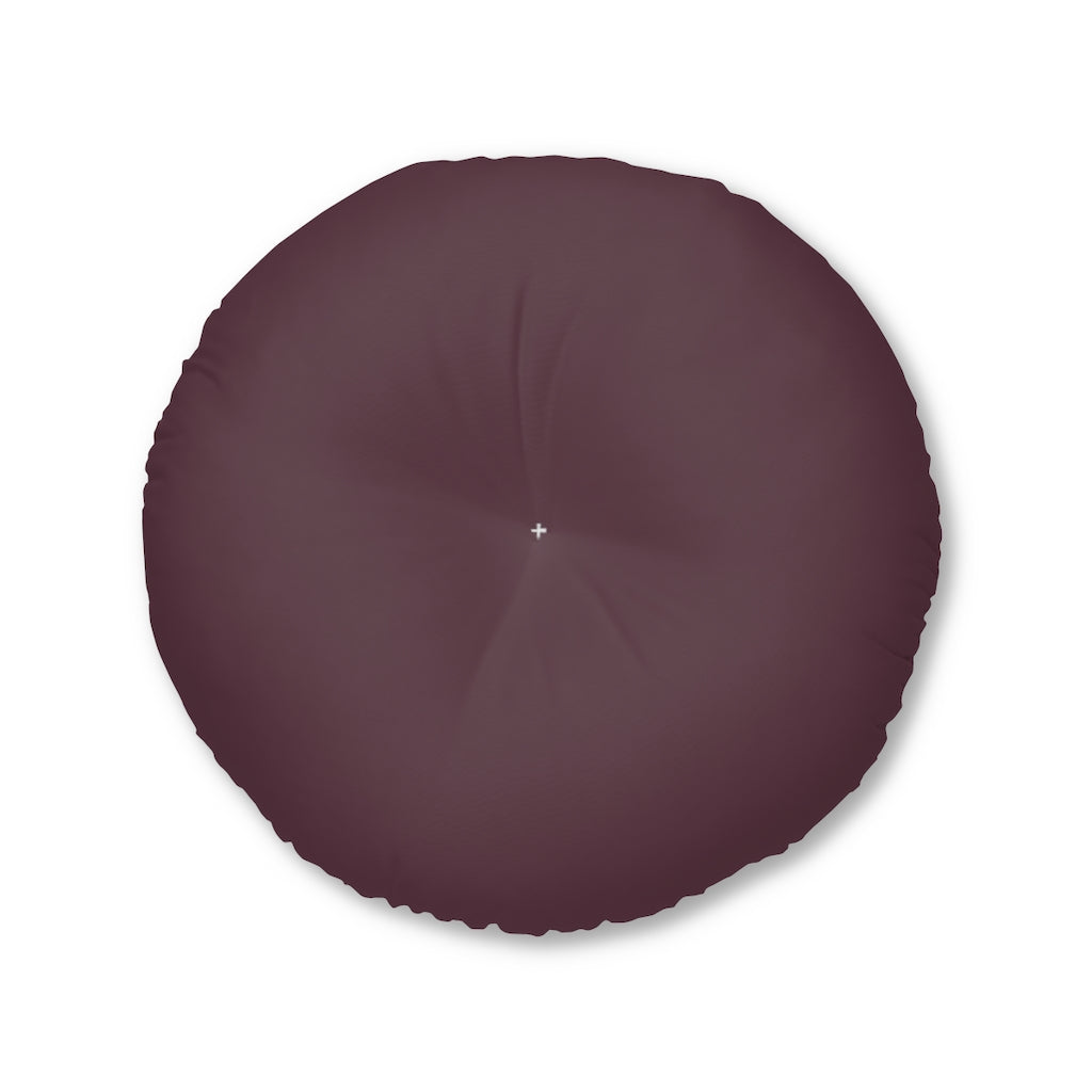 Metanoia Wellness - Round Tufted Floor Pillow - Plum - 30x30