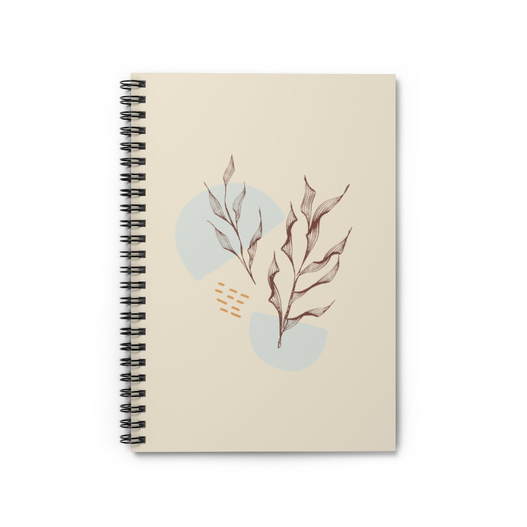 Metanoia Wellness - Saddle Leaves Spiral Notebook - Front View