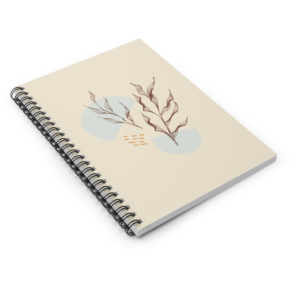 Metanoia Wellness - Saddle Leaves Spiral Notebook - Laid Flat