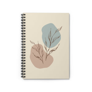 Metanoia Wellness - Sepia Leaves Spiral Notebook - Front View