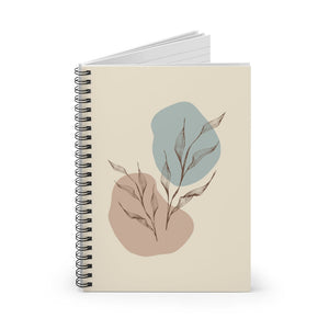 Metanoia Wellness - Sepia Leaves Spiral Notebook
