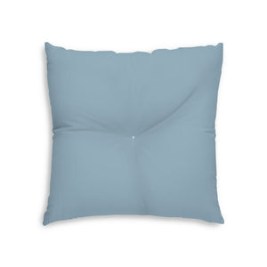 Metanoia Wellness - Square Tufted Floor Pillow - Blue Grey - 26x26