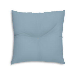 Metanoia Wellness - Square Tufted Floor Pillow - Blue Grey - 30x30