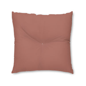 Metanoia Wellness - Square Tufted Floor Pillow - Brick - 30x30