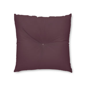 Metanoia Wellness - Square Tufted Floor Pillow - Plum - 26x26