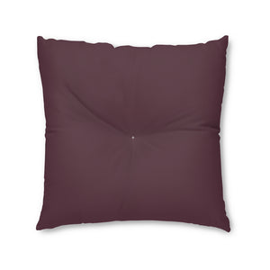 Metanoia Wellness - Square Tufted Floor Pillow - Plum - 30x30