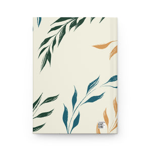 Metanoia Wellness - Sunshine Windy Leaves Hardcover Journal - Back View
