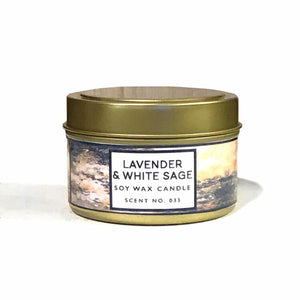 Lavender + White Sage Soy Wax Candle
