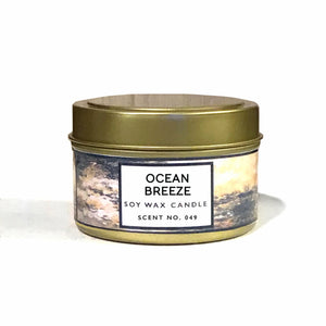 Ocean Breeze Scented Soy Wax Candle