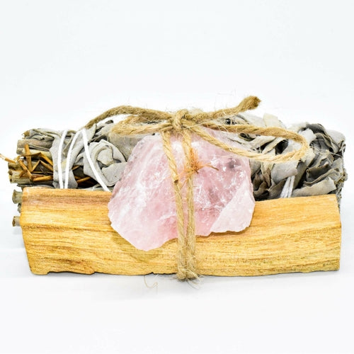 Palo Santo, Sage &amp; Crystal Smudging Bundle
