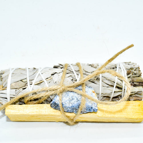 Palo Santo, Sage &amp; Crystal Smudging Bundle