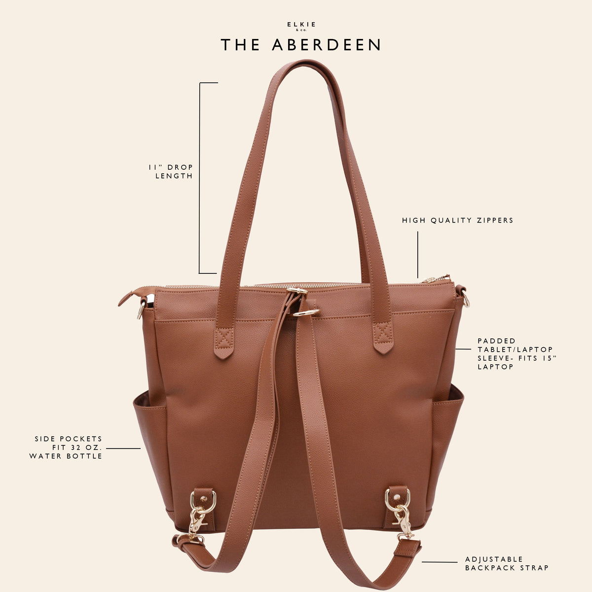 Aberdeen Leather Bag - Ebony