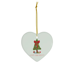 Ceramic Holiday Ornament - Merry & Bright