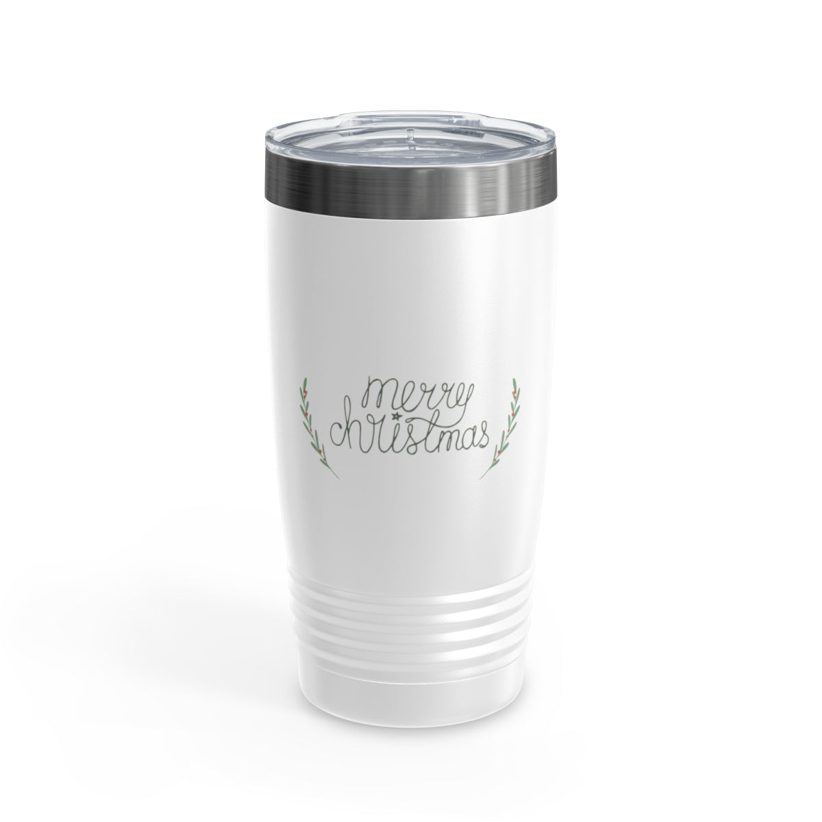 20oz White Ringneck Holiday Tumbler - Merry Christmas