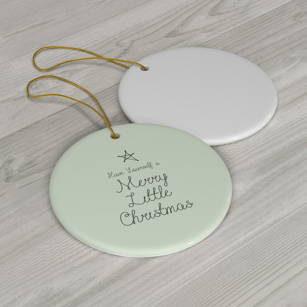 Ceramic Holiday Ornament - Merry Little Christmas