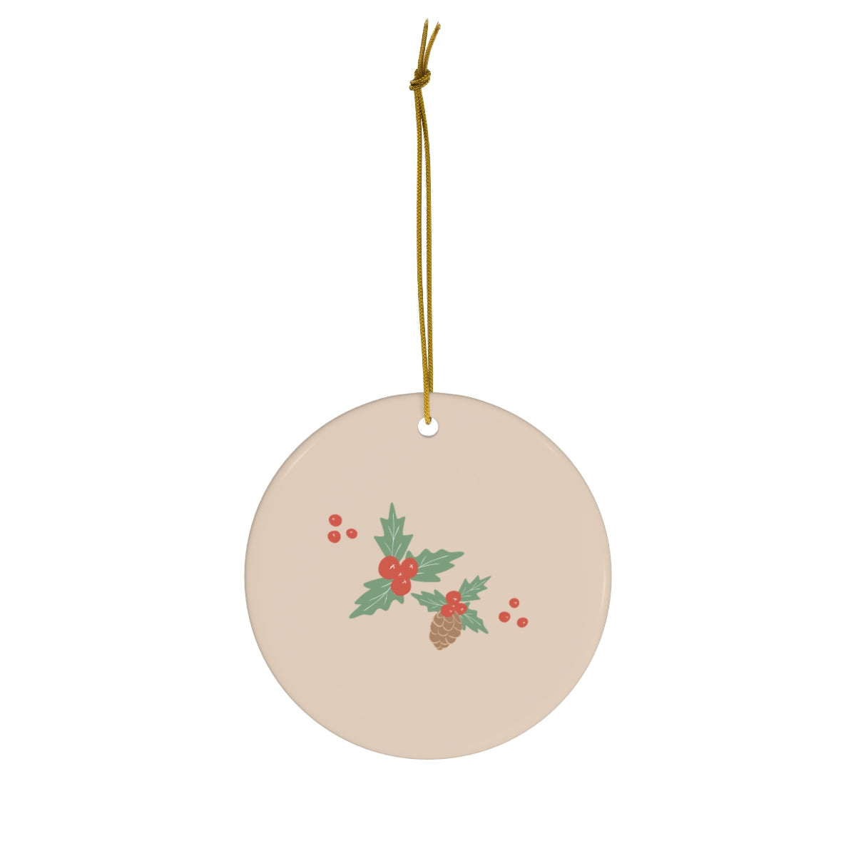 Ceramic Holiday Ornaments - Pinecones