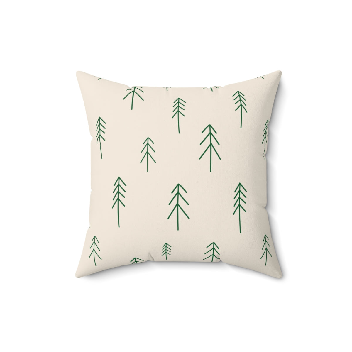 Polyester Square Holiday Pillowcase - Evergreen