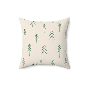 Polyester Square Holiday Pillowcase - Evergreen